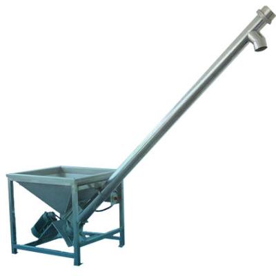 China Heat Resistant Inclined Screw Conveyor With Hopper Auger Machine Vibrating Feeding System for sale