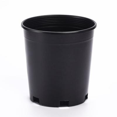 China Anti-Aging Unbroken Black Plastic Basin Southwest Gallon Basin Base Planting Seedling1Gallon Flowerpot for sale