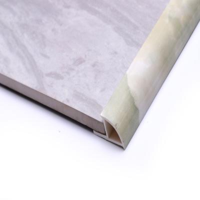 China Misumi Rigid L Shaped Plastic Marble Stone Edging PVC&STONE Tile and Stone Wall Trim for sale