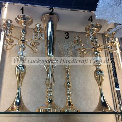 China Wholesale Event Decoration LDJ613 Candelabra Metal Centerpiece Candle Holder For Wedding Decoration for sale