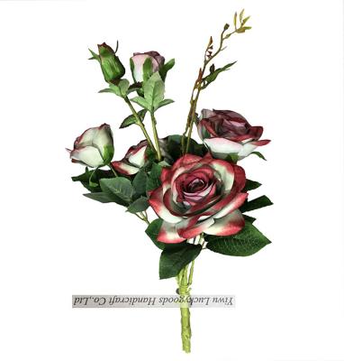 China Wedding BH210313-26 Silk Rose Artificial Flowers Bouquet Wedding Decoration for sale