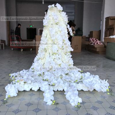 China LFB777 Long Flower Decoration Wedding Flower Table Silk White Flower For Wedding Decoration for sale