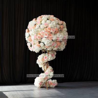 China 2020 Events Decoration LFB1491-1 Yiwu Luckygoods White Rose Rose Artificial Flower Table Centerpiece Decorative Wholesale for sale