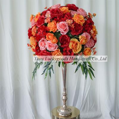 China Silk+foam LFB1695 Wholesale New Design Customized Artificial Flower Ball Wedding Centerpieces for sale