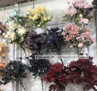 China Hot Wholesale 2 Heads Wedding BH210313-62 Artificial Dahlia For Wedding Decoration for sale