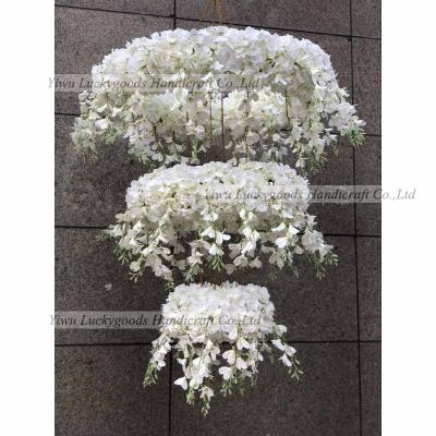 China LFB334 Romantic Flowers Three-tiers Ferris Rolls Artificial Flower Ceiling Flower For Wedding Decoration for sale