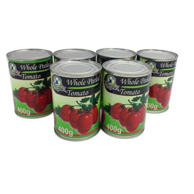 China Canned Made in China 400g Canned Fresh Natural Whole Peeled Canned Tomato Sauce for sale