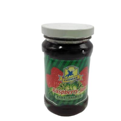 China Canned raspberry jam with high quality fresh fruit with pure natural ingredients 370g for sale