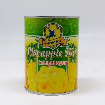 China Wholesale Price 3kg Canned Pineapple Thomas Brand No Sugar Added Canned Pineapple In Light Syrup for sale