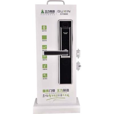 China Door smart card and fingerprint reader door handle steel lock for sale