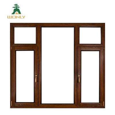 China Solid Wood Swing Window With Aluminum Outside Swing for sale