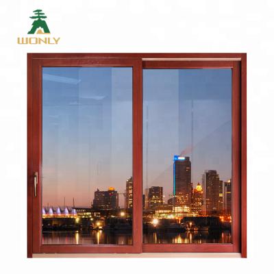 China Beautiful Windows Picture Wood Veneer Aluminum Swing And Cap Aluminum Window And Door For Sale for sale