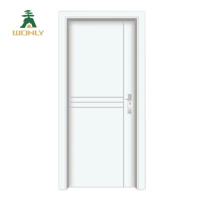 China Swing morden design melamine wooden door bathroom MDF door for sale