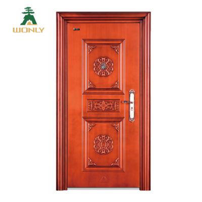 China Steel Swing Door Iron Door Design Single Door Entry Security Door for sale