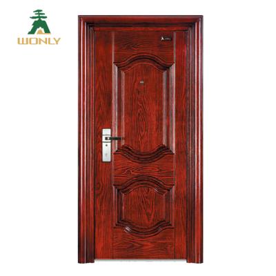 China Modern made in china exterior main door high quality steel design security steel doors for sale