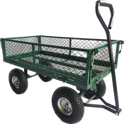 China Folding 400LBS Steel Utility Cart Steel Garden Mesh Cart TP400 for sale