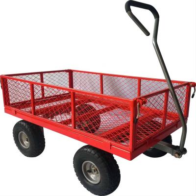 China 800LBS Steel Garden Cart Wheelbarrow Garden Mesh Cart TP800 for sale