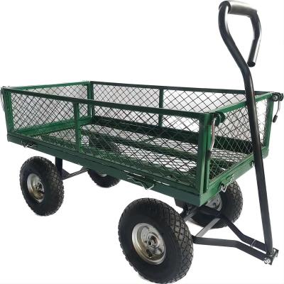 China Steel Metal Mesh Garden Cart Wheelbarrow Tool Cart TP400 for sale