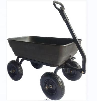 China TP6 Four Wheel Plastic Large Tub Shopping High Quality Garden Cart for sale