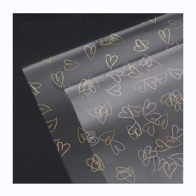 China Waterproof Professional Made Festival Packaging Love Bouquet Wrapping Paper Flowers Waterproof Dustproof Cellophane for sale