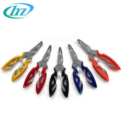 China Stainless Steel + PP Handle Manufacturer Wholesale Multifunctional Stainless Steel Fishing Pliers Braided Line Cutters With PP Handle for sale