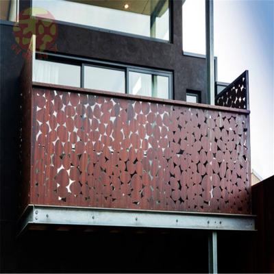 China Modern Design Building Iron Balcony Painted Color Railing Fencing Custom Design for sale