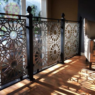 China Hotel Interior Guard Rail Balcony Iron Decorative Grill and Deck Iron Fence Designs for sale