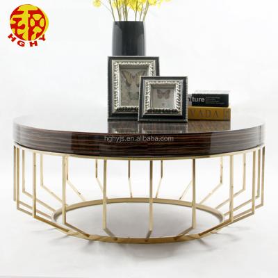 China Coffee Table Stainless Steel Mirror Side Tea Coffee Table With Stainless Steel Leg for sale