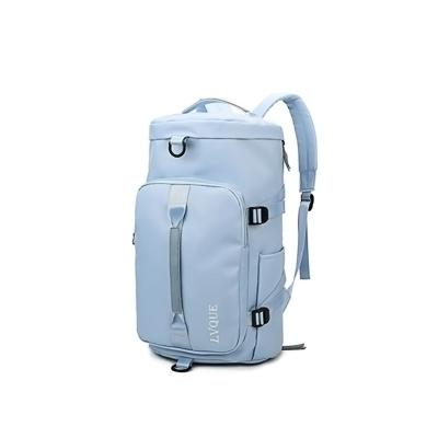 China 2021 New Fashion Wholesale Custom Polyester Large Capacity Travel Bag Backpack Gym Bag Portable Lightweight Luggage Bag for sale