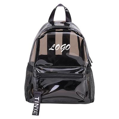 China Waterproof 2021 Factory Wholesale Custom High Quality Transparent Fashion PVC Jelly Backpack Waterproof School Bag for sale