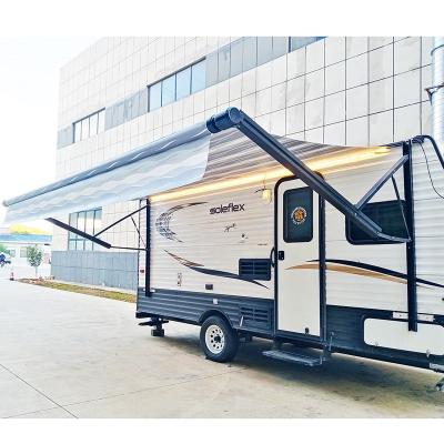 China Motorhome rv trailer camper Soleflex B2L heavy duty roll out motorized rv tent with LED strip for sale