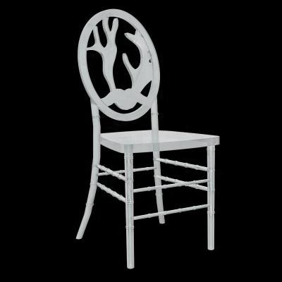 China Dining Chair Foshan Outdoor Furniture Resin Antlers Elegant Chivalry Event Rental Wedding Chair for sale