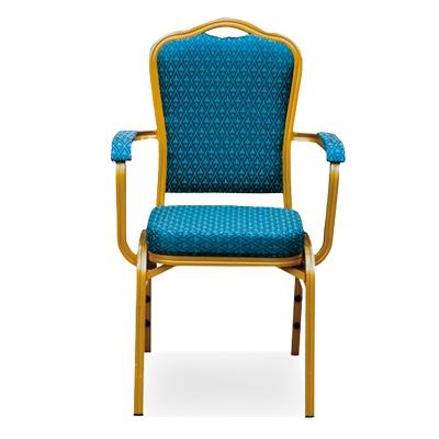 China Good Sales Modern Hotel Economical Banquet Chair With Armrest for sale