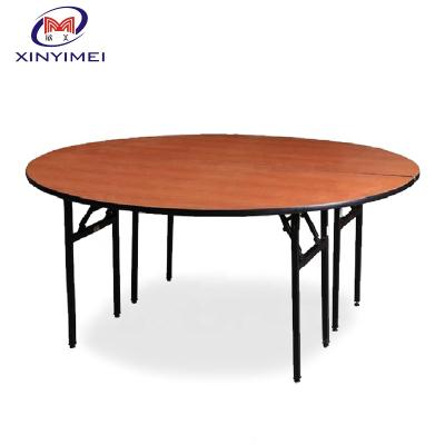 China Outdoor Table Folding Around Wooden Banquet Table for sale