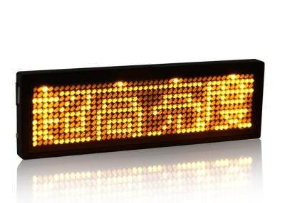 China LED Display Electronic Name Tags Single Yellow Color 92x27x7 mm for sale