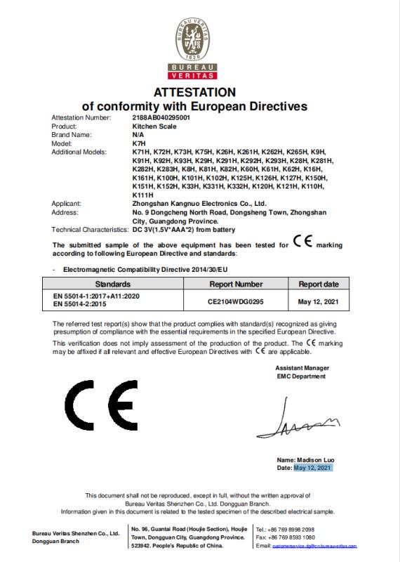 CE - Zhongshan Heli Electronics Co., Ltd.