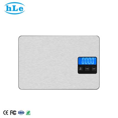 China Factory Price Most Popular Electronic Food Stainless Steel Kitchen Digital Scale 230*160*18 Mm for sale