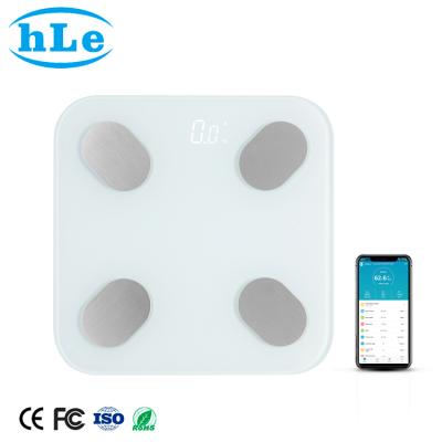 China ABS + Stainless Steel High Precision Led Display Smart Personal Blue Tooth Body Fat Scale for sale