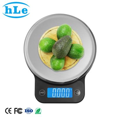 China WITH LID Amazon Hot Sale Digital Kitchen Scale 5kg Precision Kitchen Food Scale for sale