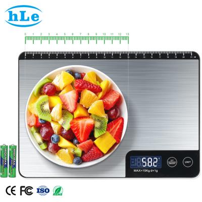 China WITH LID Max Capicity 15kg Precision Household Stainless Steel Digital Electronic Kitchen Scale for sale