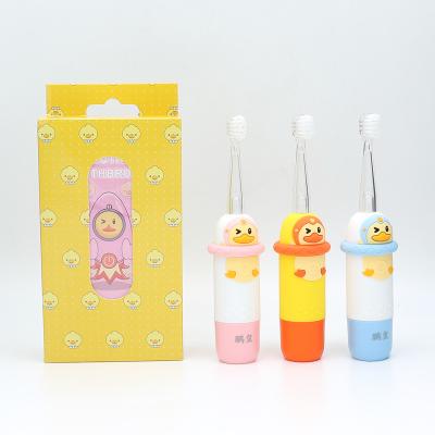 China 2022 Cartoon New Arrival Customization Battery Travel Silicone Automatic Children Electric Toothbrush for sale