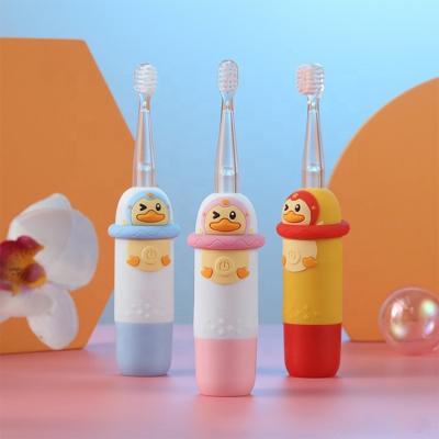 China 2022 Cartoon Battery Smart Sonic Children Kids Baby Electric Toothbrush for sale