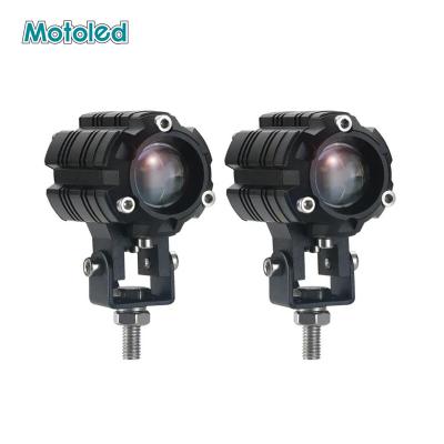 China For replace/repair Motorcycle LED Headlight Driving Light Universal Dual Color Spotlights for Motorbike Truck Trailer Off-road Moto Accessorie for sale