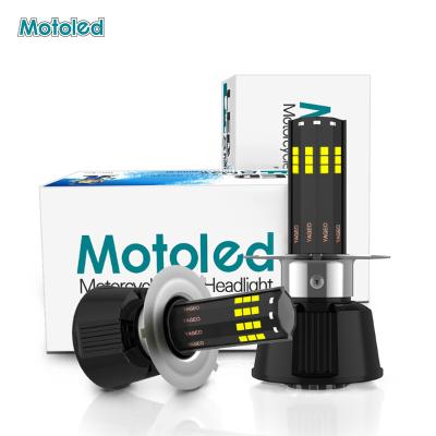 China For replace/repair Motoled 100W 12000LM 8 Side Emitting Design H4 Led Headlights Motorcycle Fog Lamp Led bulbs Motorcycle Headlamp Moto light for sale