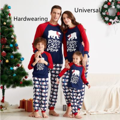 China 2021 USA QUICK DRY Hot Sale Winter Christmas Lovely Print Home Clothes Breathable Family Matching Outfits for sale