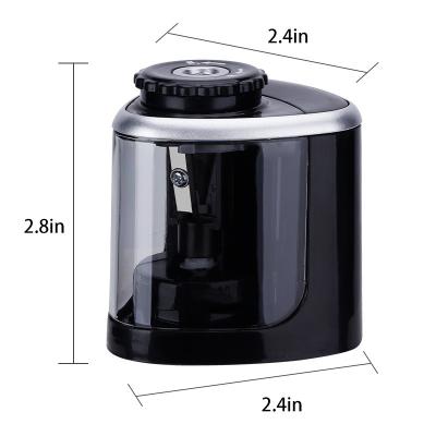 China Popular Battery Operated Electric Touch Switch Stationery Safety Automatic Pencil Sharpener for Office and Household Use 8005 Black for sale