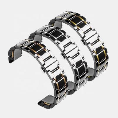 China White & Silver Stainless Steel Ceramic Stainless Steel Watch Band Straps For Samsung s2 s3 4 5 iwatch smart bracelet for sale