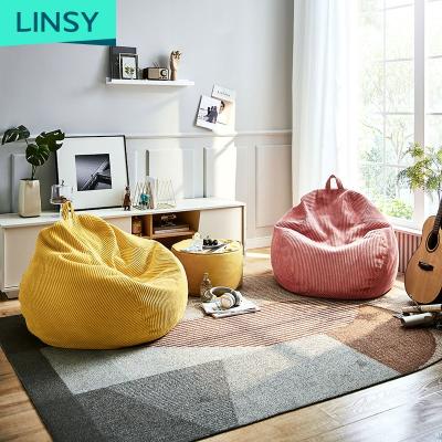 China Giant Linsy Bean Bag Sofa LS050XY2 High Polyester Triangle Bean Bags Living Room Furniture Modular Sofa Bag Luxury High Quality Bean Bag for sale