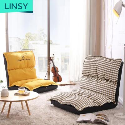 China High Quality Portable Folding Sofa Bed LS017XY1 Floor Sofa Bed Modern Japanese Foldable Tatami Lifestyle Linsy Foldable Yellow Fabric for sale