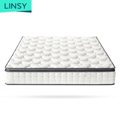 China Linsy 5 Spring 7-Zone Foldable Individual Comfortable Matress Vacumm Package Super King Luxury Latex Mattress Topper CD050A for sale